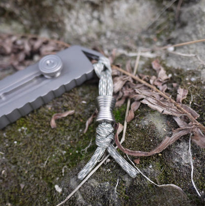 Natural Gamer Titanium Alloy Hand Strap Parachute Cord Pendant EDC
