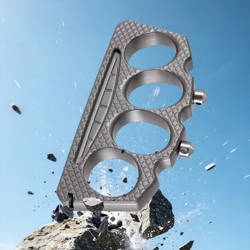 Detachable Cone Tip Knuckle Dusters Broken Window EDC