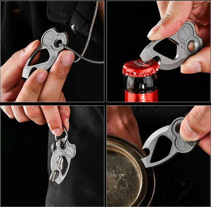 OwlPry Multi-Tool Bottle Opener Crowbar Pendant EDC