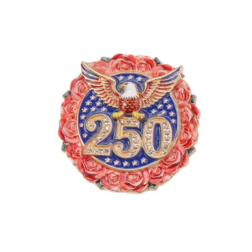 2026 New American 250 Anniversary Brooch Creative Personality Alloy Pin Clothing Backpack Accessories