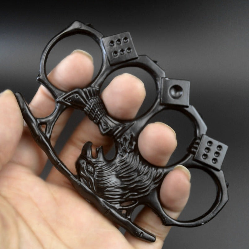 Dice Game-brass Knuckle Duster Self-protection Finger Spiked EDC