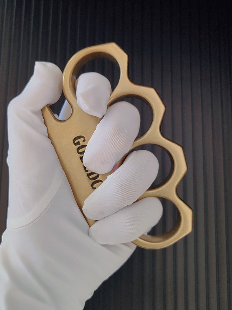 GODEDC High Quality Classic Stonewashed Brass Knuckle Duster EDC