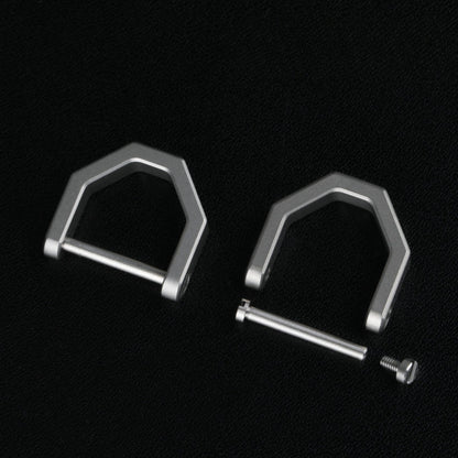 TC4 Horseshoe D Buckle Keychain Lock