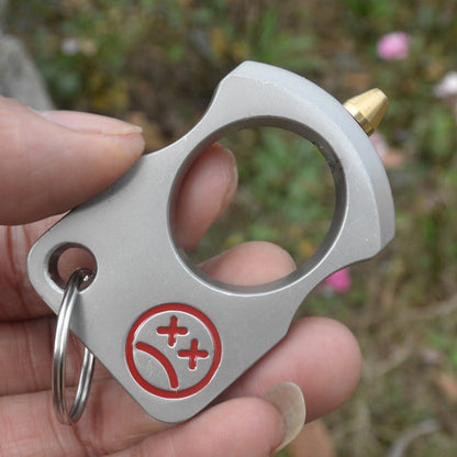 Crying Face-Hard brass knuckle duster Finger Spiked Self Defense EDC