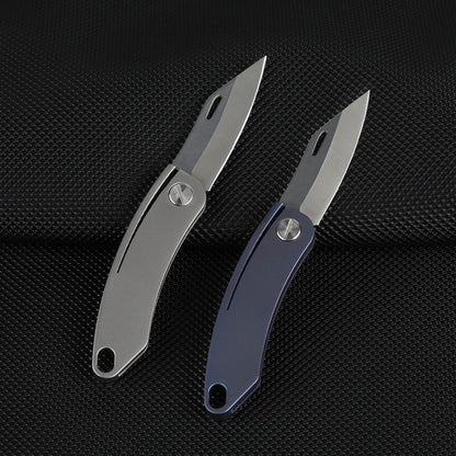 Titanium Mini Finger A Folding Knife Key Ring Type  EDC