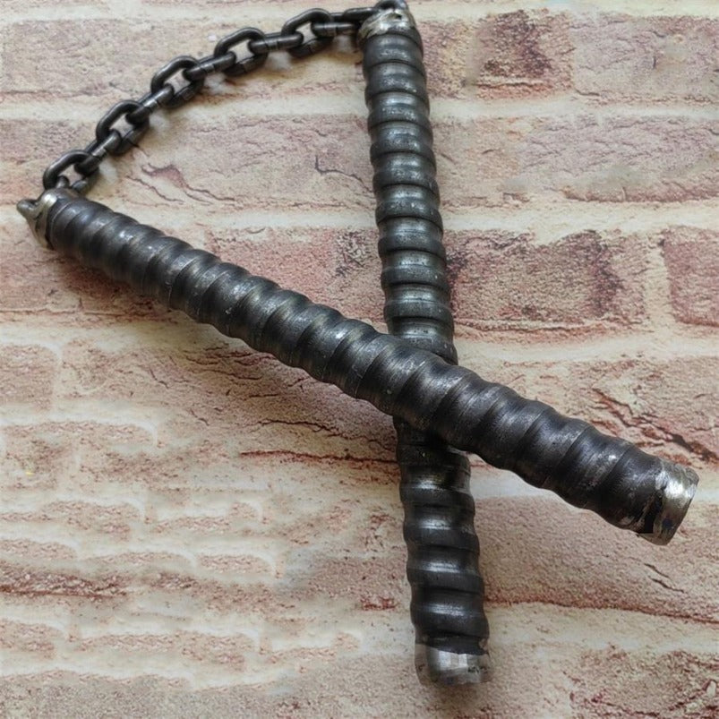 Hollow High Speed Steel Thread Anti-Skid Nunchaku Defense Equipment