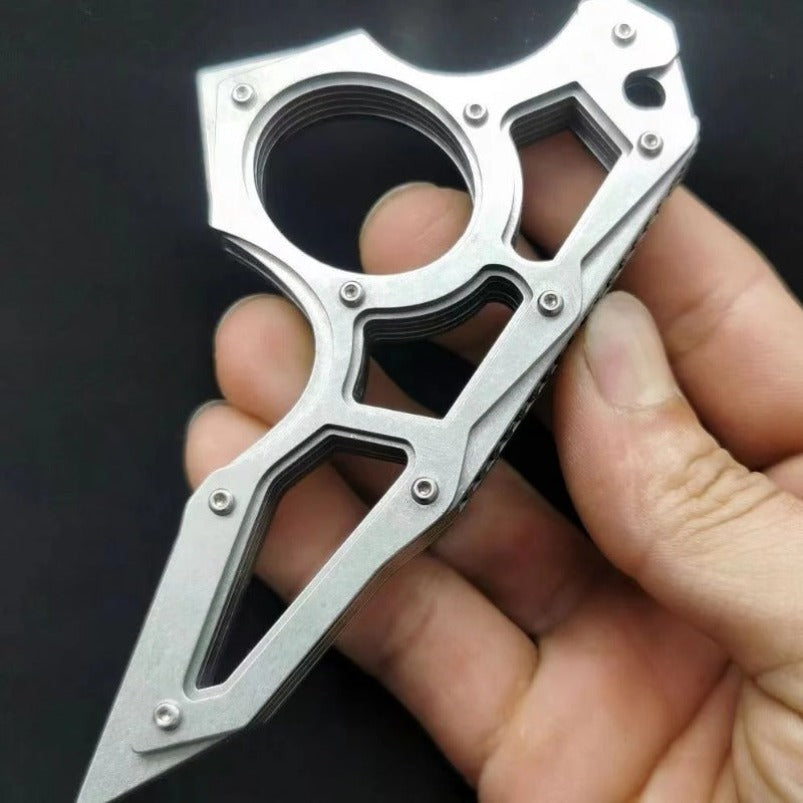 Dragon Teeth-Steel Knuckle Duster Finger Spiked Protective Tool