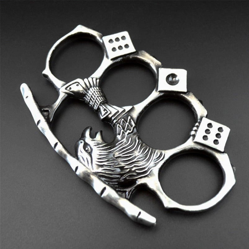Dice Game-brass Knuckle Duster Self-protection Finger Spiked EDC