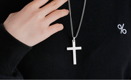 Titanium Steel Cross-shaped Necklace Pendant Gift