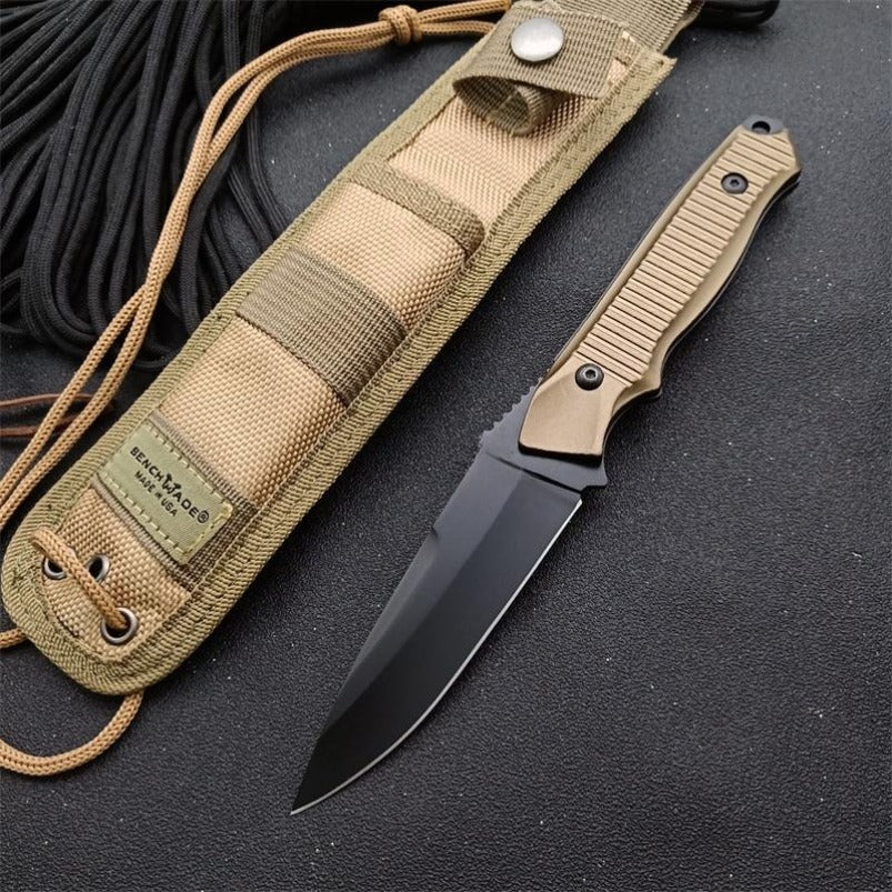 BM140BK Champagne Handle Tactical Straight Knife