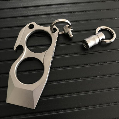 TC4 Titanium Mini Two Finger Knuckles Crowbar Bottle Opener EDC