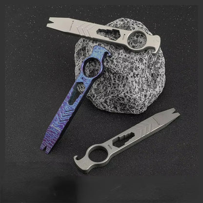 Titanium Alloy Crowbar Screwdriver Opener Wrench Stick EDC