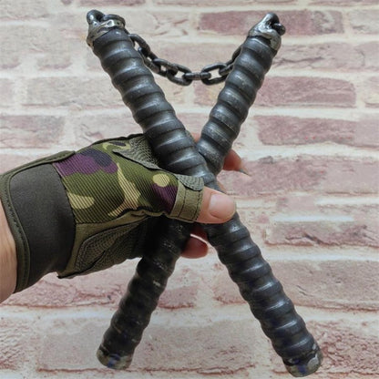 Hollow High Speed Steel Thread Anti-Skid Nunchaku Defense Equipment