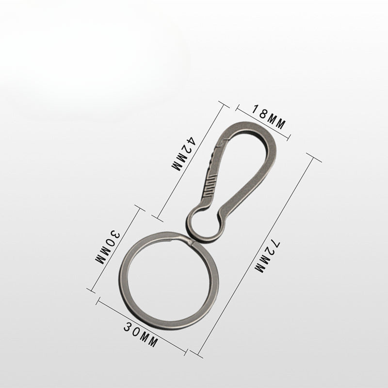Fashion Minimalist Titanium Keychain Clip Key