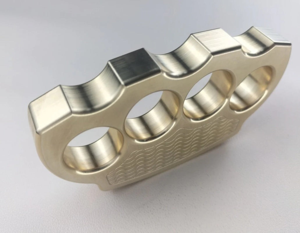 Lucky Fan-Hard Solid Pure Brass Knuckle Duster Defense EDC