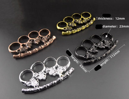 Bone Demon- Brass Knuckle Duster Four Finger Tiger EDC Tools