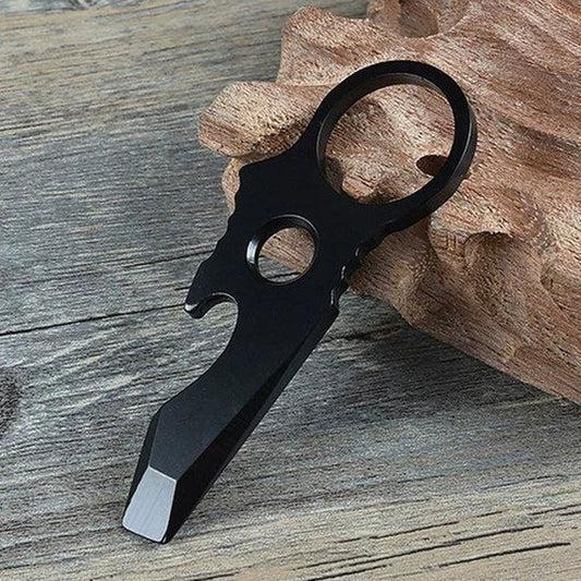 O-Shape Pry Stainless Steel Knuckle Duster - Opener