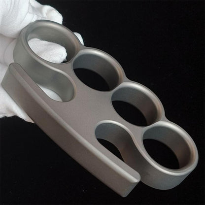 Solid TC21 Titanium Knuckle Duster – Broken Window Self-Defence EDC Tool