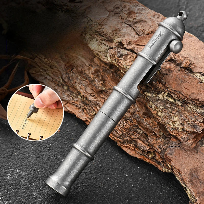 Titanium Tactical Pen Retro Play Small Object Pendant EDC