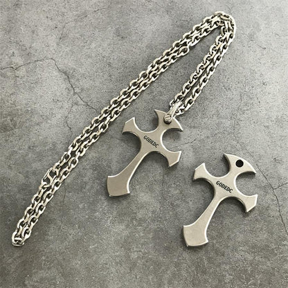 GODEDC Titanium Cross Knuckle Necklace Decoration Pendant EDC
