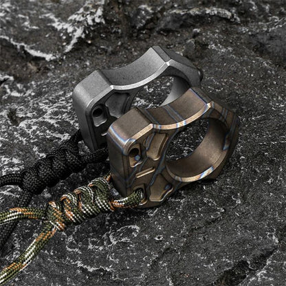 Bean- Single Finger Titanium Knuckle Duster Defense EDC