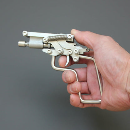 Outdoor Toy Stainless Steel Handmade Chain Gun Metal Toy Smashing Gun