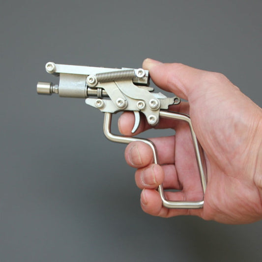Outdoor Toy Stainless Steel Handmade Chain Gun Metal Toy Smashing Gun