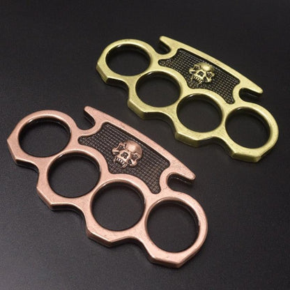 Skull-brass Knuckle Duster Equipamento de proteção Treinamento EDC portátil