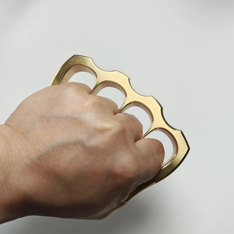 Lucky Fan-Hard Solid Pure Brass Knuckle Duster Defense EDC