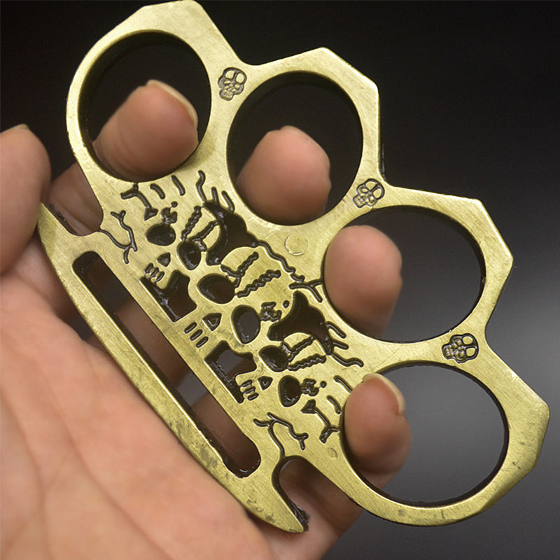 Ghost-Hard Brass Knuckle Duster Self-protection Window Breaker EDC