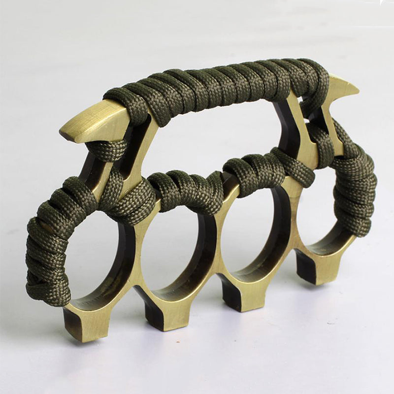 T-With Rope Brass Knuckle Duster Training Self-defense EDC