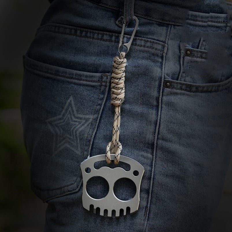 Brook- Steel Knuckle Duster Female Anti Wolf Defense ED