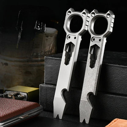 Titanium Alloy Crowbar Screwdriver Bottle Opener Wrench Stick