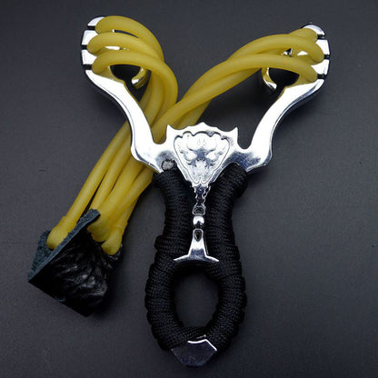 Tape Three Card Powerful Leather Champion Metal Slingshot