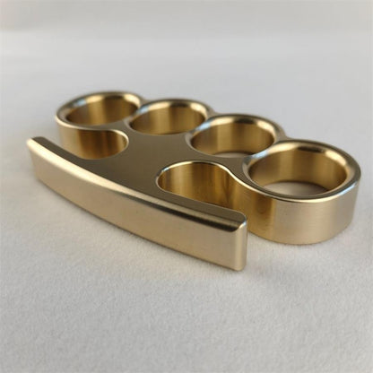 Solid Brass Knuckle Duster – Broken Window Self-Defence EDC Tool