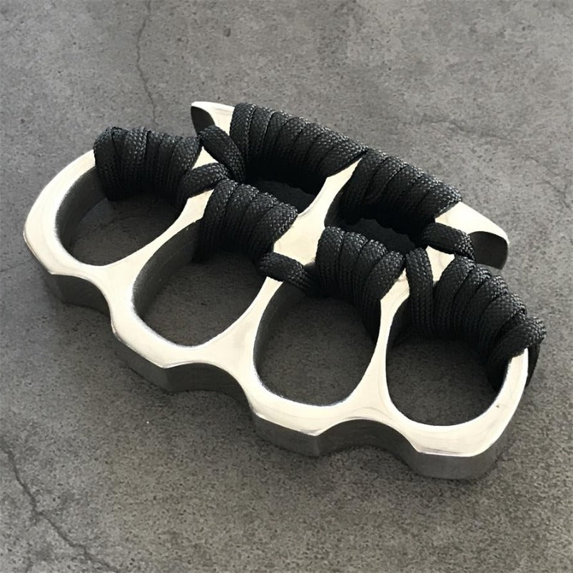 Hard Steel Knuckles Big Finger Hole Self Defense EDC