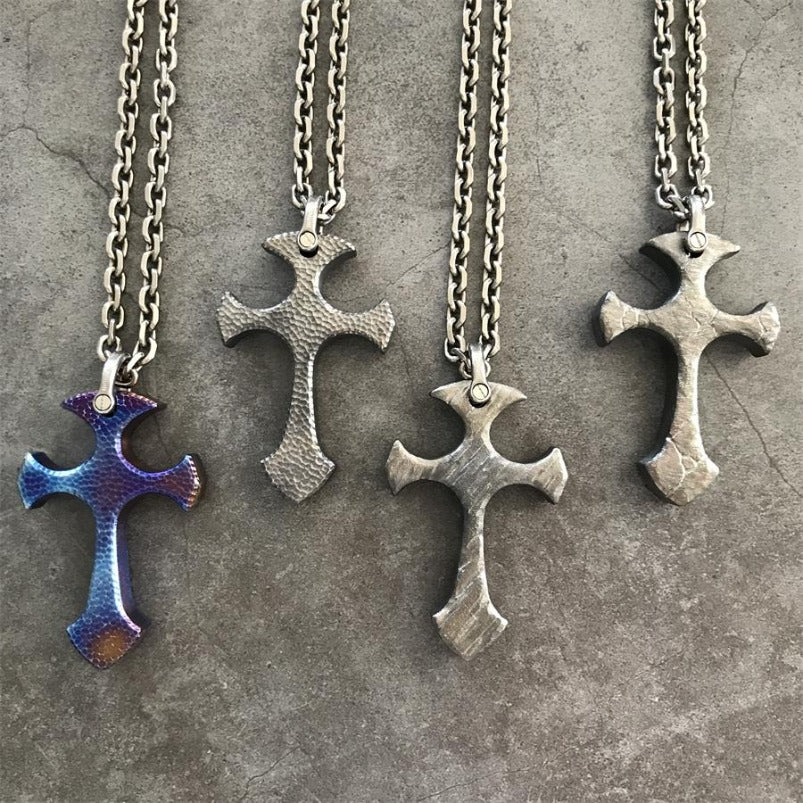Handmade TC21 Titanium Cross Pendant Necklace