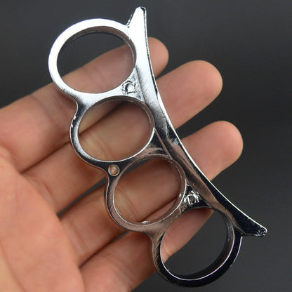 Crown-brass Knuckle Duster Lutando Autoproteção Portátil EDC