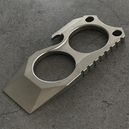 TC4 Titanium Mini Two Finger Knuckles Crowbar Bottle Opener EDC