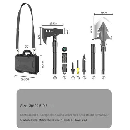 Multifunctional Toolbox Outdoor Shovel Axe Removable Knife
