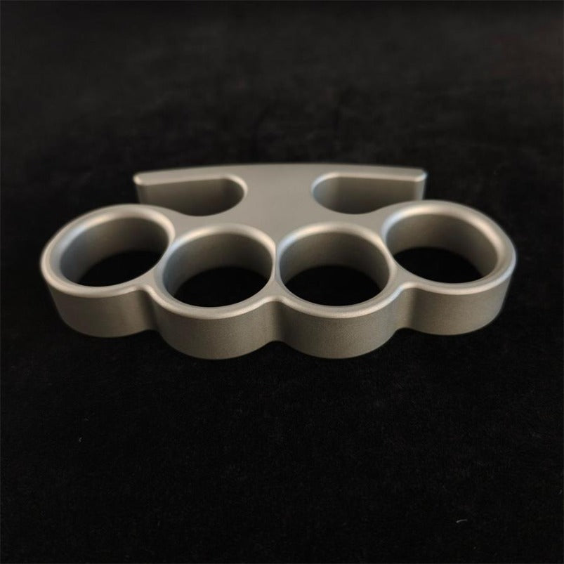 Solid TC21 Titanium Knuckle Duster – Broken Window Self-Defence EDC Tool