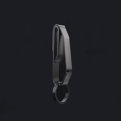 High Fashion Black Steel BeltClip Keychain for Men