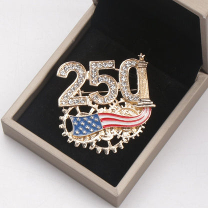 2026 New American 250 Anniversary Brooch Creative Personality Alloy Pin Clothing Backpack Accessories
