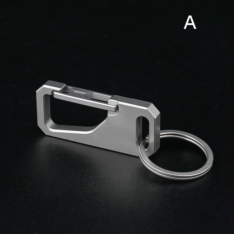 Titanium Leather Keychain Bottle Opener EDC