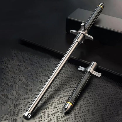 Aviation Alloy Steel Expandable Baton - Silicone Grip - 360-Degree Hand Guard