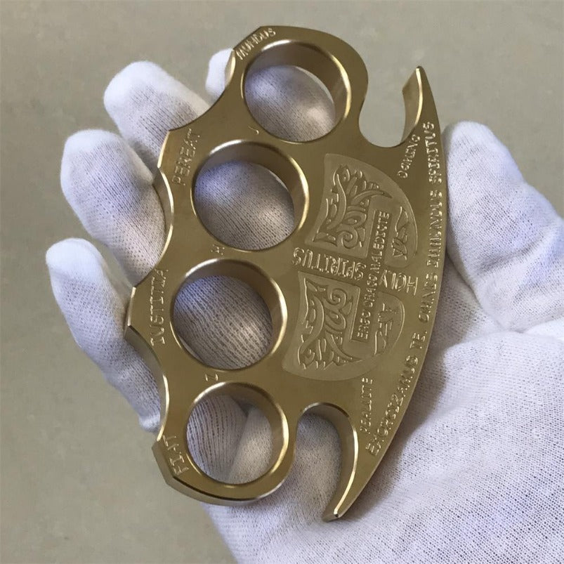 Warrior- Solid Brass Knuckle Duster Safety-defend EDC Tool