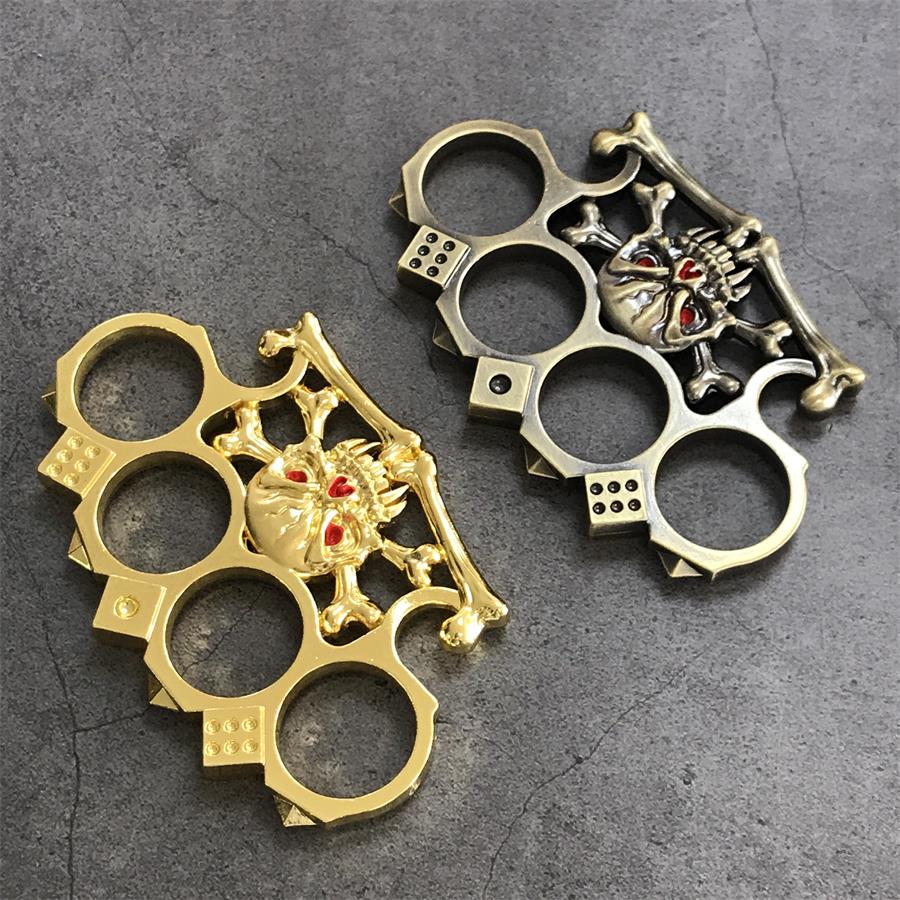 Creative Design Dice Skull Brass Knuckle Duster EDC
