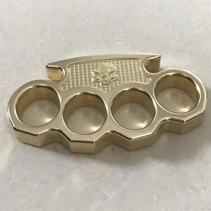 Brass Classic Skull Mini Knuckle Dusters Self Defense EDC
