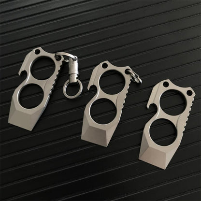TC4 Titanium Mini Two Finger Knuckles Crowbar Bottle Opener EDC
