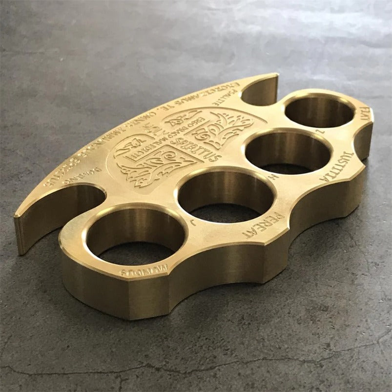 Warrior- Solid Brass Knuckle Duster Safety-defend EDC Tool